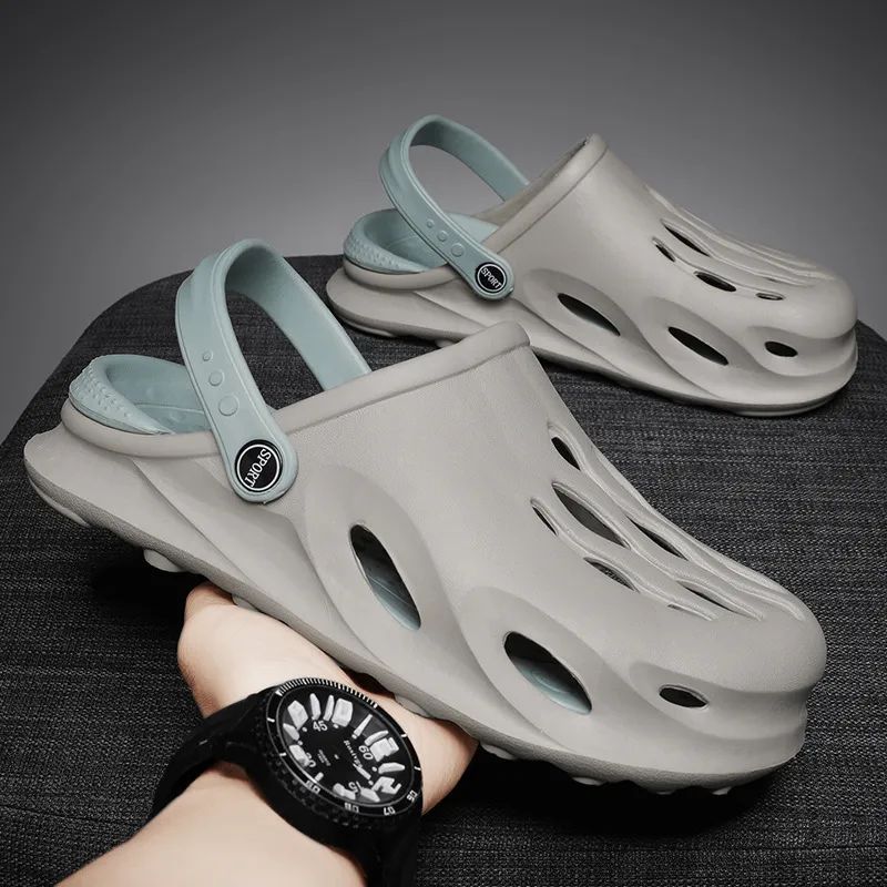 Sapatos de caverna uso externo chinelos de jardim de dupla finalidade para condução antiderrapante esportes praia baotou sandálias