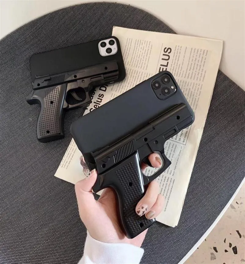 3D Funny Gun Phone Case for iphone 11 Pro Max X 7 8 Plus Xr Xs max Creativity Silicone Pistol Toy Phone Cover 199E6966824