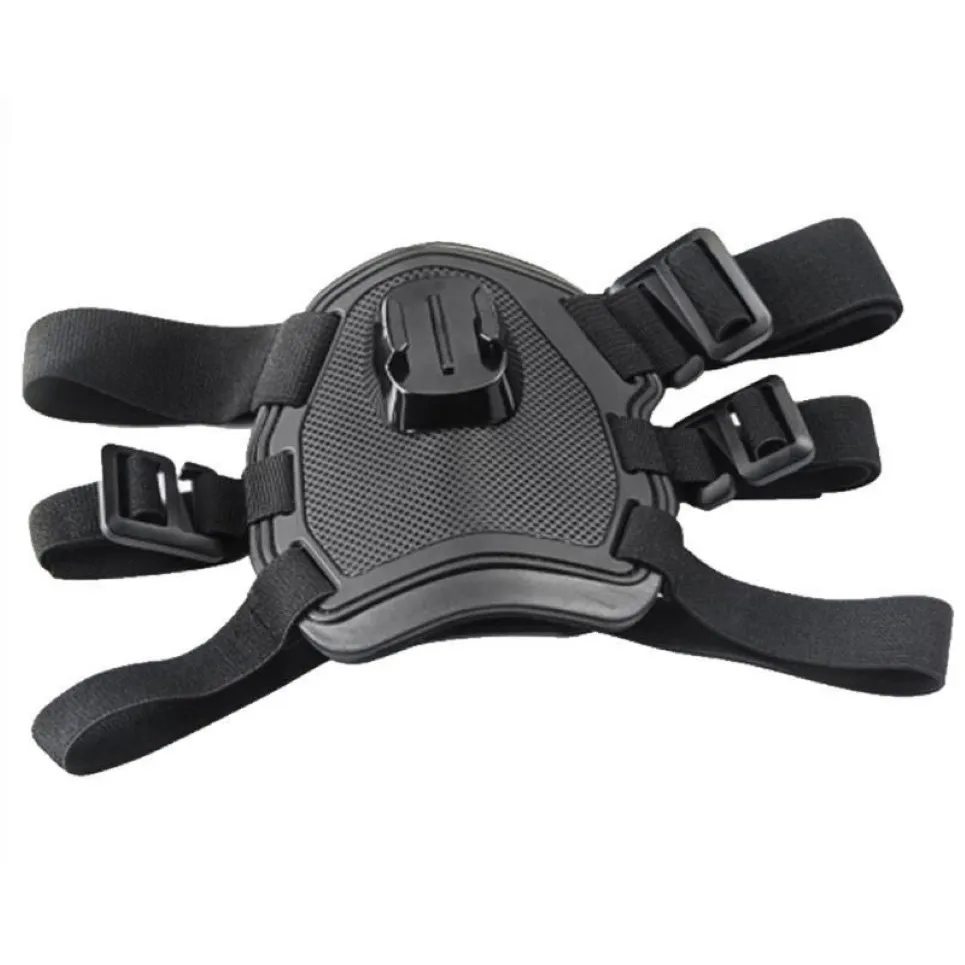 Collari per cani Guinzagli 1 pezzo Imbracatura regolabile Supporto per cinghia toracica Supporto per action camera Base Accessori per lo sport dell'eroe2448