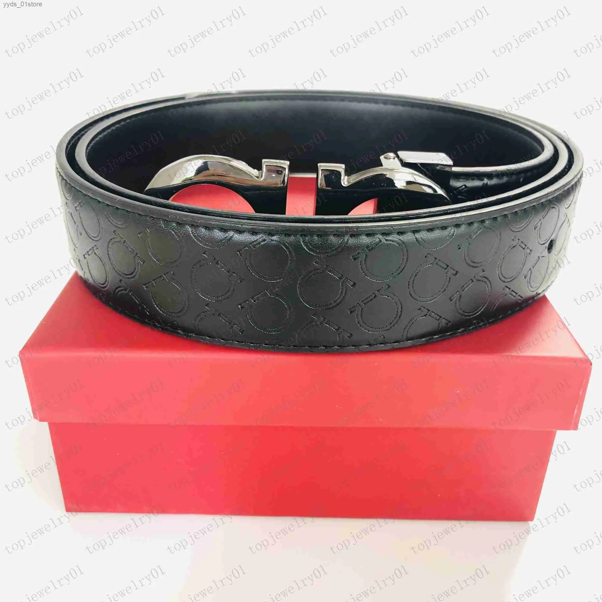 Belts Men Designers Belts Classic fashion casual letter smooth buckle womens mens leather belt width 3.5cm with orange box L240312