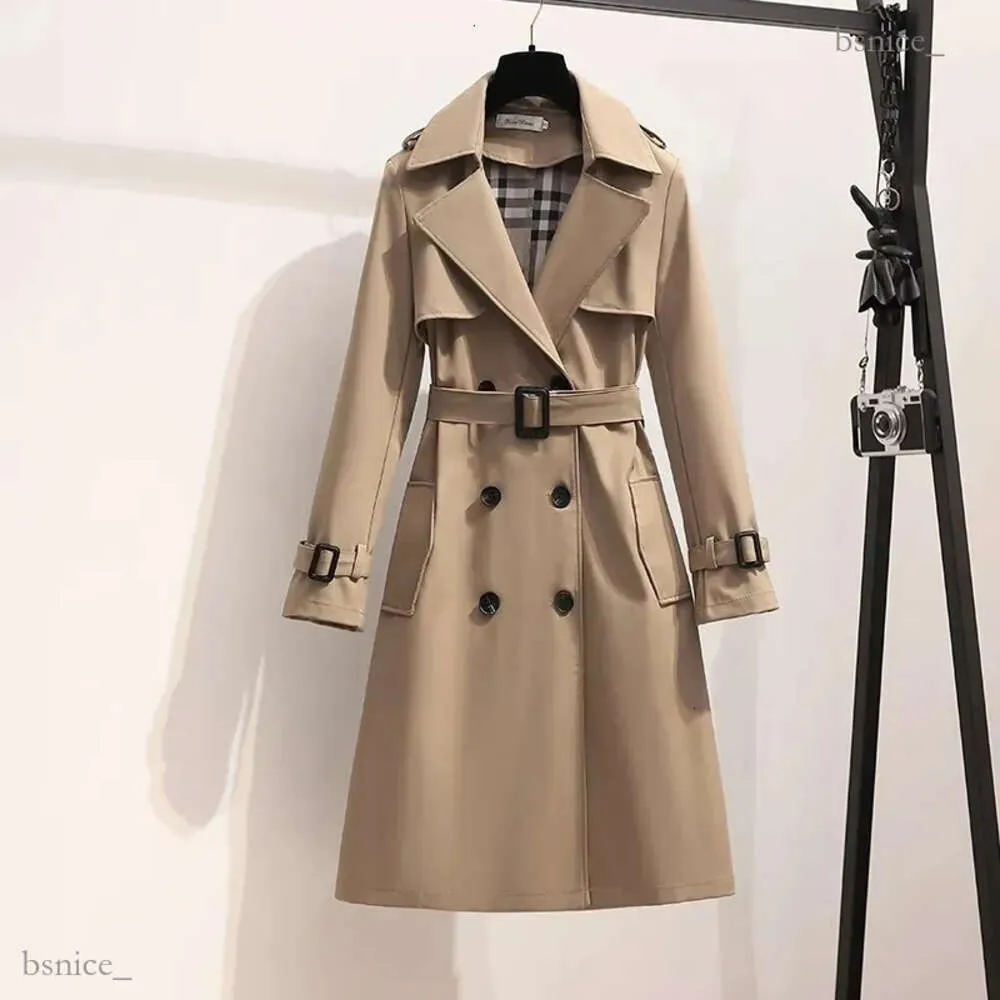 Vestes Femmes Femmes Manteaux et automne mi-longueur trench-coat mode coréenne vêtements d'hiver ceinture pour 150