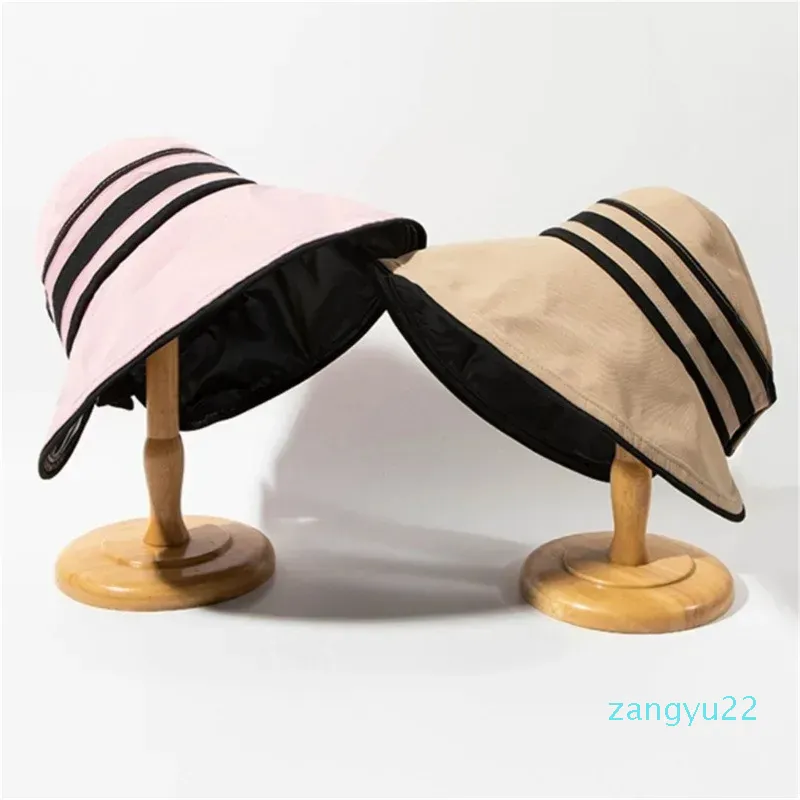 قبعات شمس الصيف الأنيقة للنساء فتاة قابلة للتعديل واسعة الحافة UV حماية الشاطئ قبعة القبعة قابلة للطي قبعات ذيل حصان