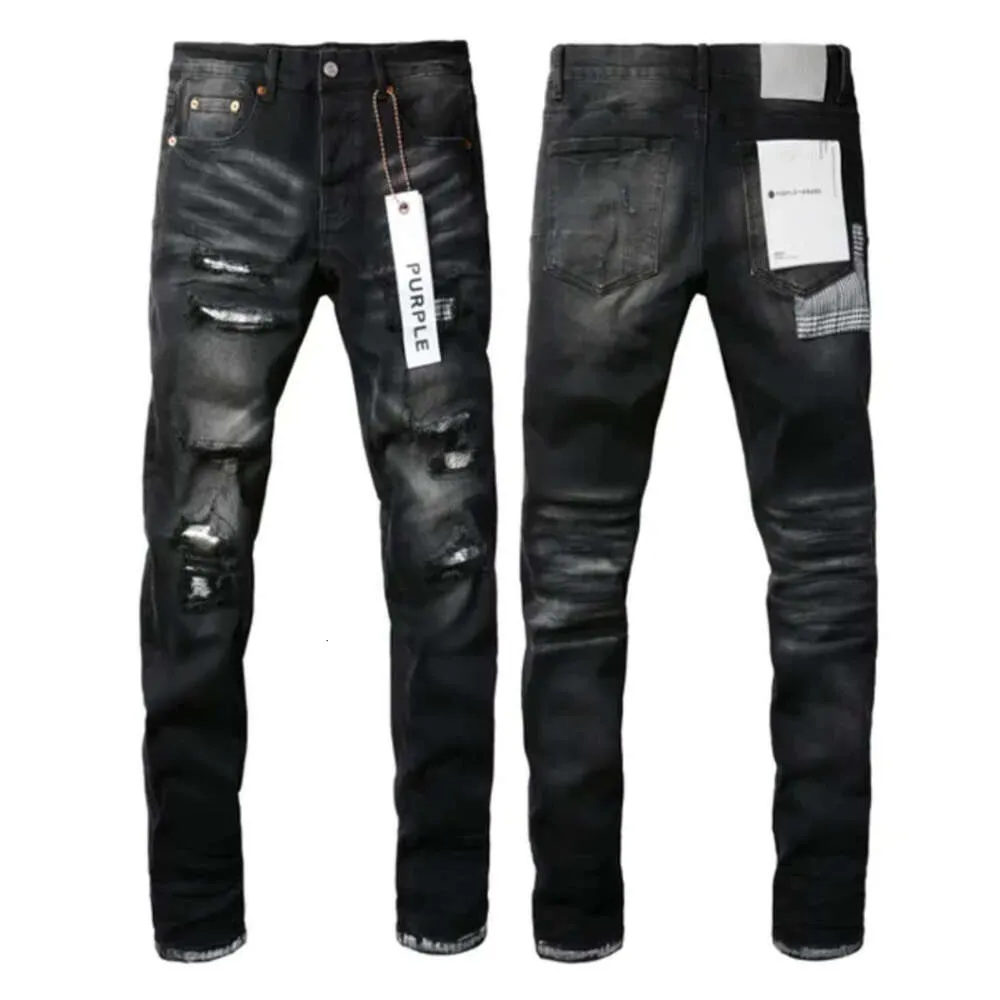 Biker à moto millées de concepteur pour hommes en jean pourpre pour hommes Rinsing Making Hip Hop Womens Street Fashion Black Pants 253