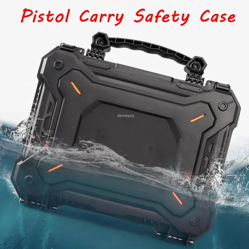 Bags Waterproof Tactical Pistol Safety Carry Case Military Airsoft Shooting Gun Accessories Carrier Bag Hard Shell Case for Camera