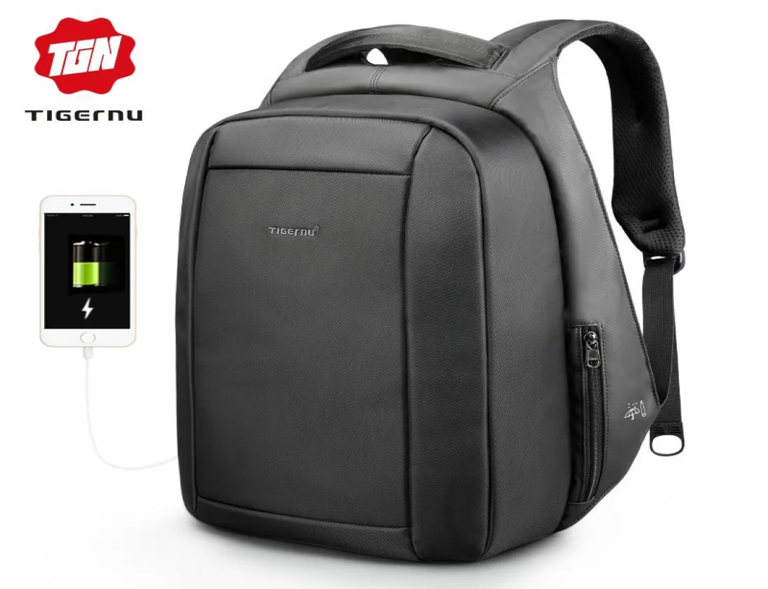 Tigernu Gizli Antitheft Fermuarı 156 inç Erkekler Okul Dizüstü Çantaları Su Kurtlayıcı Seyahat 20L Çoklu USB Şarj Cihazı Erkek Backpack8295883