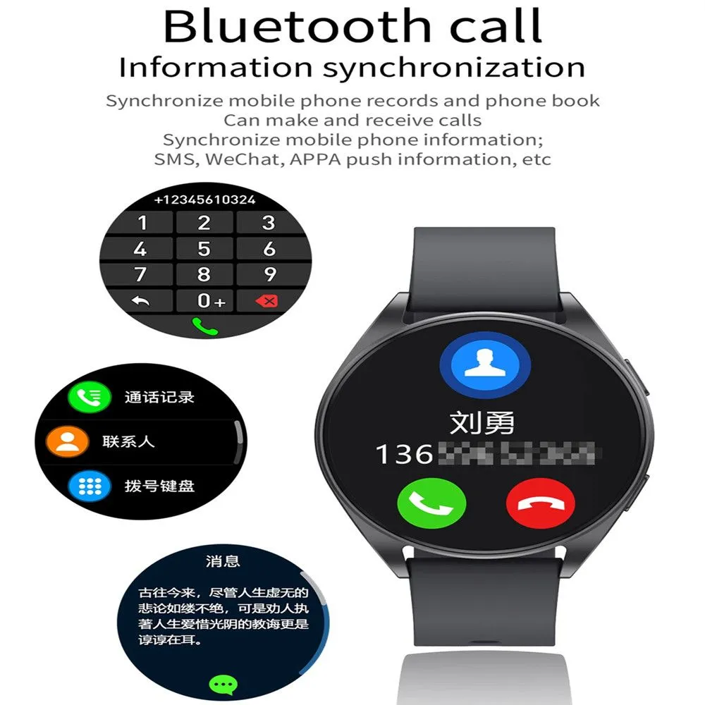 2023 New Galaxy 6 Smart Watch Bluetooth Call Voice Assistant Men and Women Heart Rate Sports SmartWatch for Android IOS