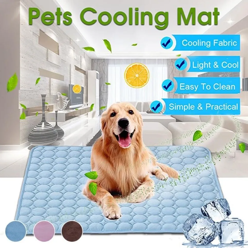 Tapete para cachorro com resfriamento, almofada de verão para cães, cobertor para gato, sofá respirável, cama para cachorro de estimação, verão, lavável para cães pequenos, médios e grandes car237h