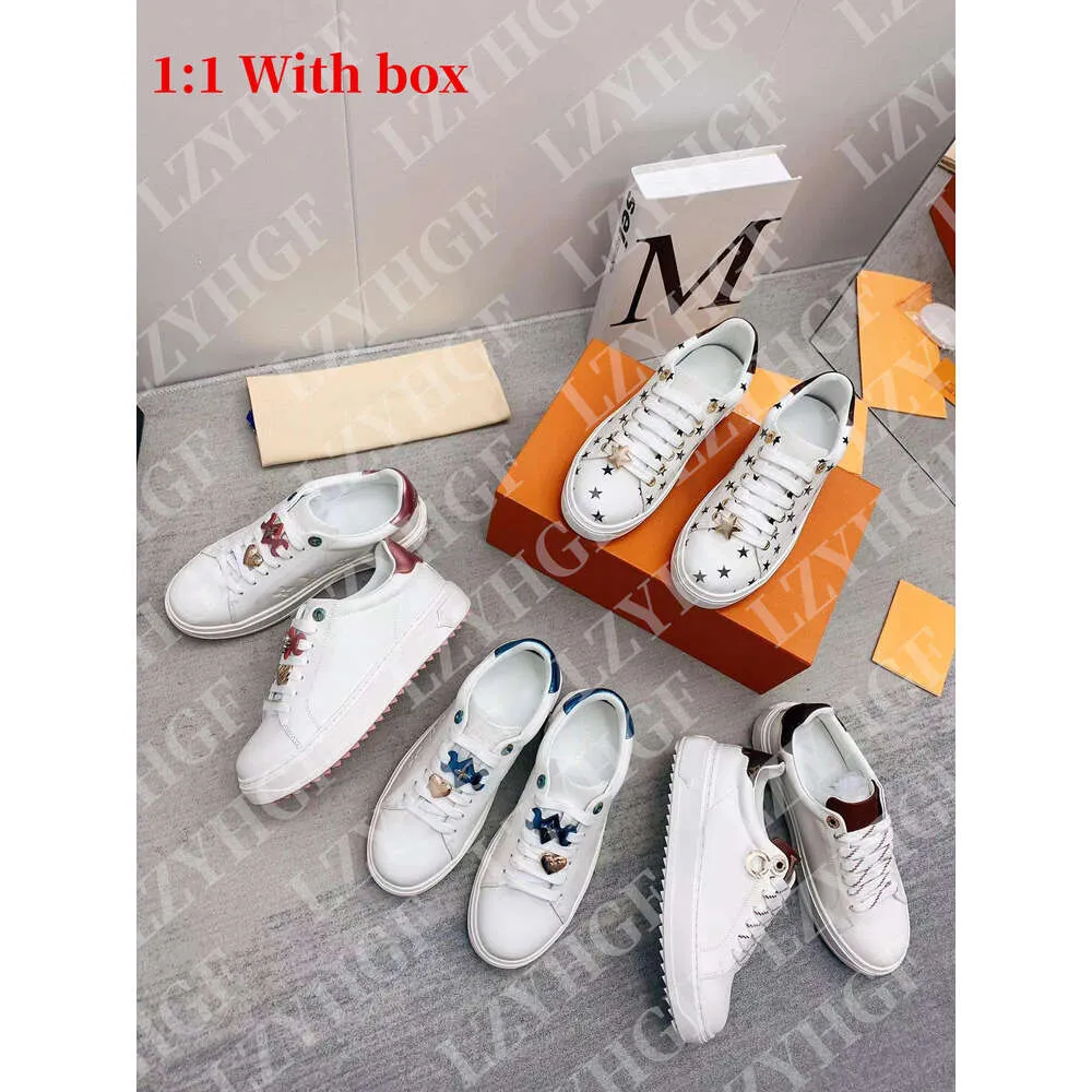 2024 New Designer Casual Womens Shoes Lace-up Sneaker 100% Leather Fashion Lady Flat Running Trainers Letters Woman Shoe Platform Men Gym Sneakers Size 35-45