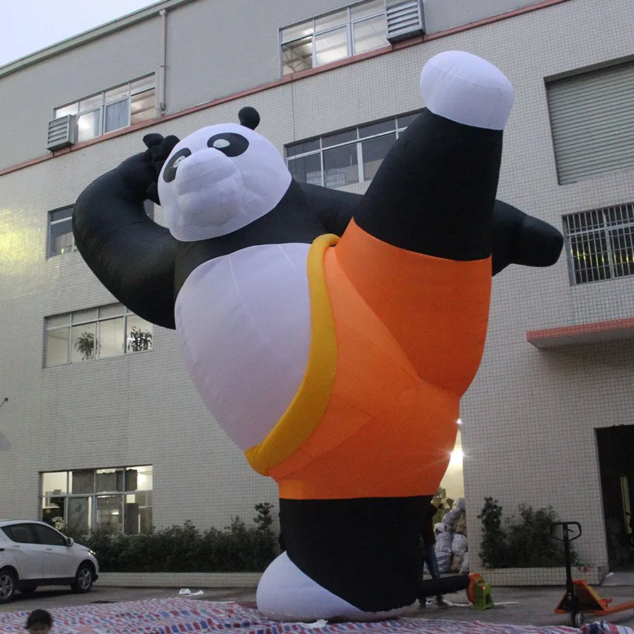 wholesale Giant 10/26ft outdoor Inflatable Kung Fu Panda Balloon Cartoon For Advertising