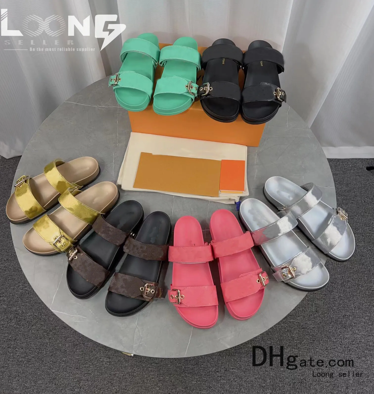 Designer-Luxus-Mode-Hausschuhe, Knopf, dicker Boden, Hausschuhe, Sandalen, Outdoor-Schuhe, Freizeitschuhe, Strandschuhe, Sommer, coole, atmungsaktive Hausschuhe