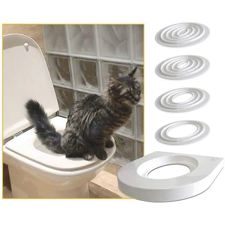 Outros suprimentos para gatos Gatos Kit de treinamento de toalete PVC Pet Litter Box Bandeja Conjunto Profissional Cachorrinho Limpeza Trainer para Seat293E