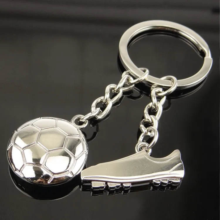 Chaveiro de sapato de futebol de metal chaveiro de futebol moda hip hop chaveiros para fãs jóias