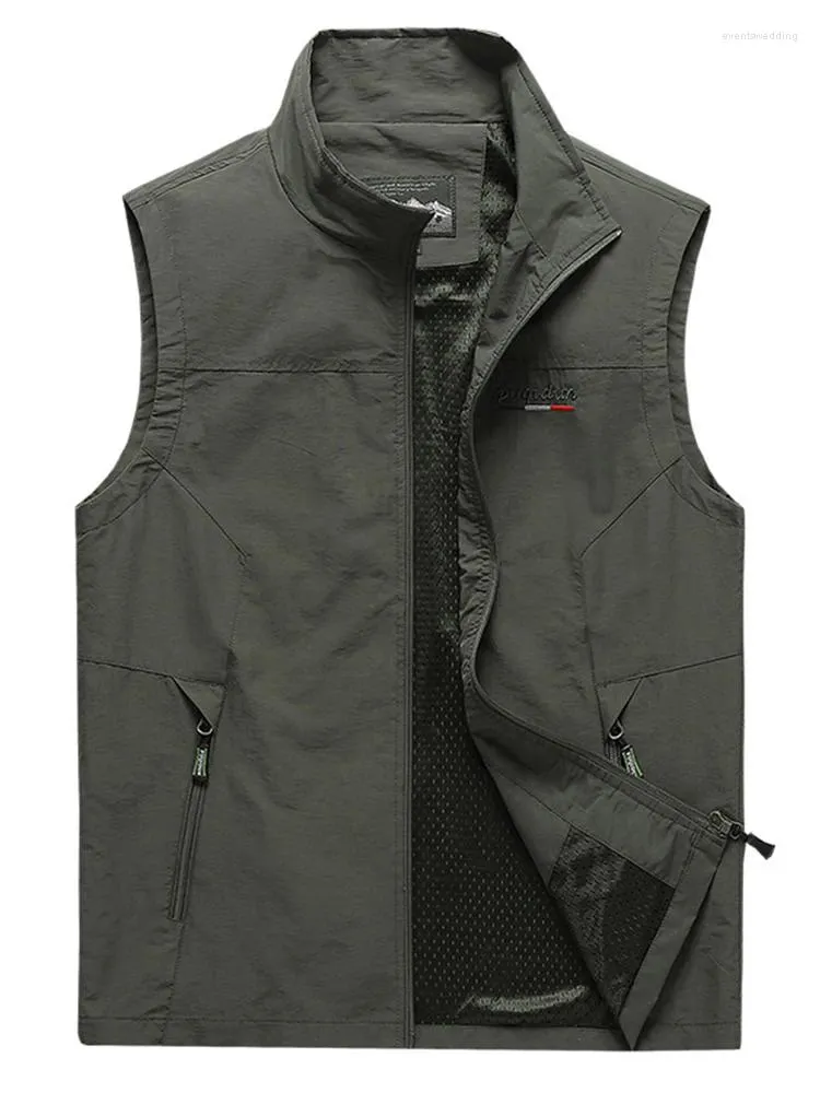 Men's Vests Quick Drying Vest For Spring And Autumn Season Light Thin Loose White Tower Solid Color
