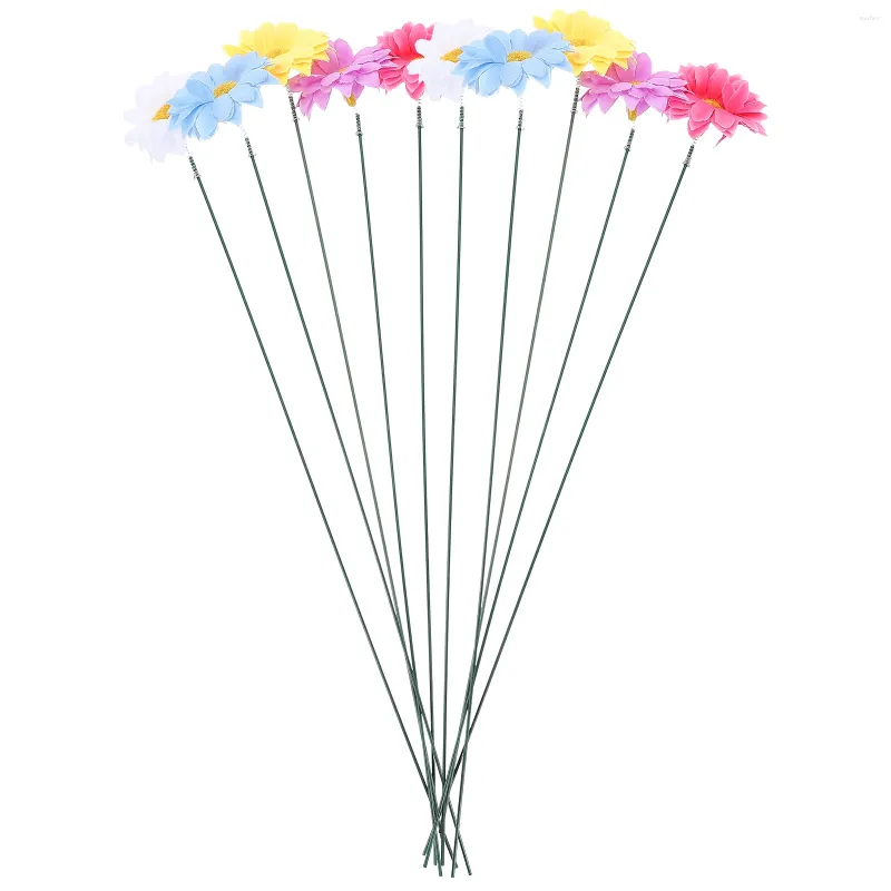 Garden Decorations 10 Pcs Yard Decor Lawn Ornament Po Prop Stakes Iron Wire Ornaments Flower
