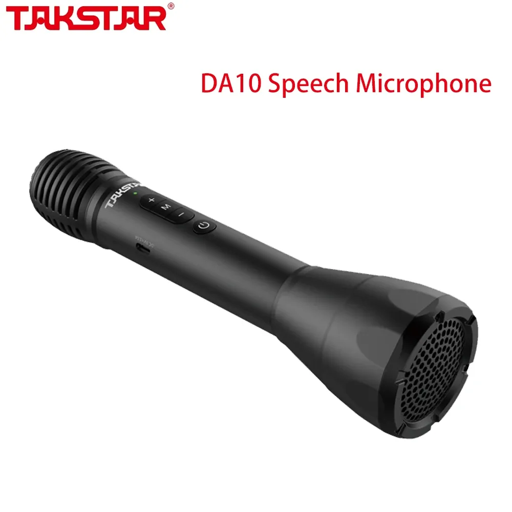 Microphones Takstar DA10 Tal Trådlös mikrofon Portable Unidirectional Buildin Battery FR Tal Publicity Karaoke Tour Guide Teaching Lärande