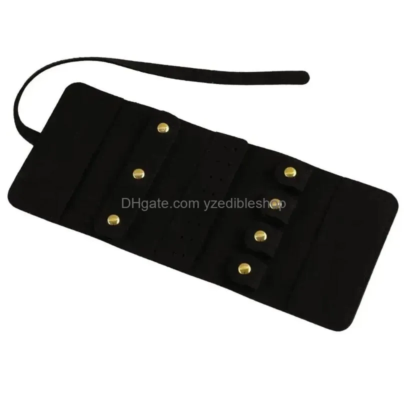 Outras bolsas de jóias Versátil caso rolo caixa de armazenamento portátil para colares / brincos / anéis / pulseira / relógio sacos de viagem drop delivery dhdop