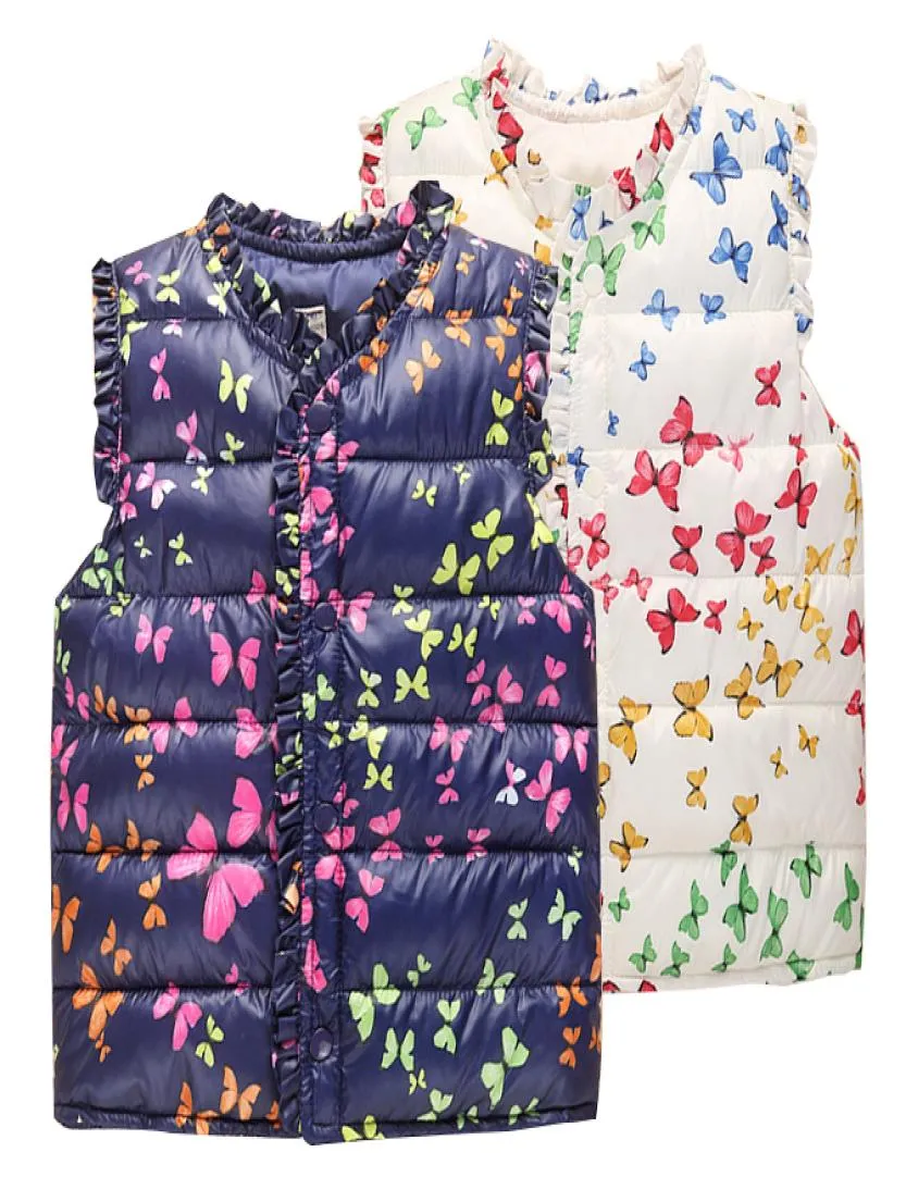 6 estilo outono inverno doce floral crianças039s meninas jaquetas de algodão quente crianças colete para menina colete crianças outerwear pano6190299