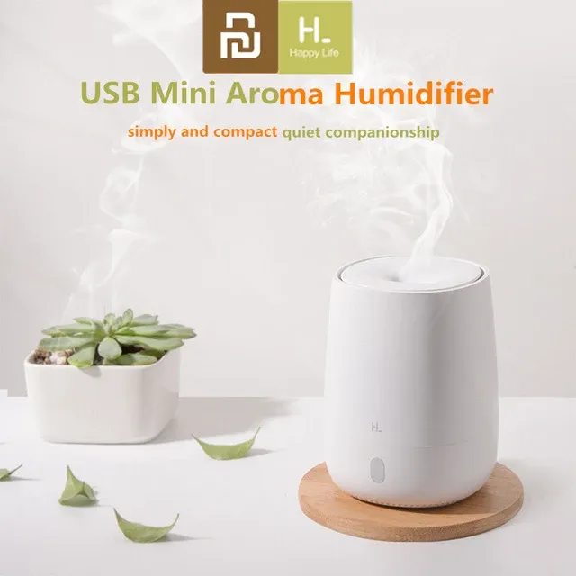 Controle Youpin HL Portátil USB Mini Difusor de Aromaterapia de Ar Umidificador Silencioso Aroma Mist Maker 7 Cores Claras Home Office
