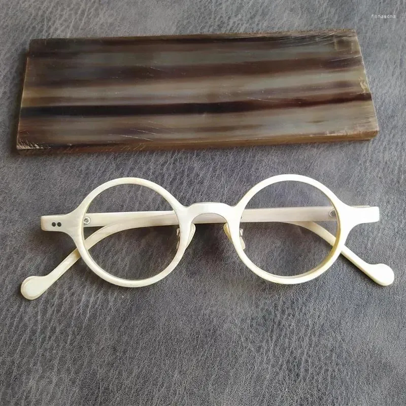 Solglasögon ramar oxhorn glas ram 208f f039 kvinnliga män glasögon blått ljus retro receptbelagda läsglasögon oculos gafas mujer