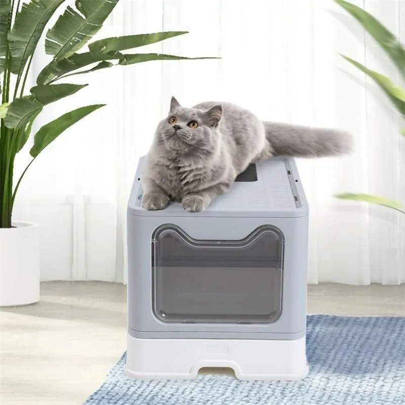 Pet Toilet Bedpan Anti Splash Cats Litter Box Cat Dog Tray With Scoop Kitten Clean Toilette Home Plastic Sand Supplies Grooming2963