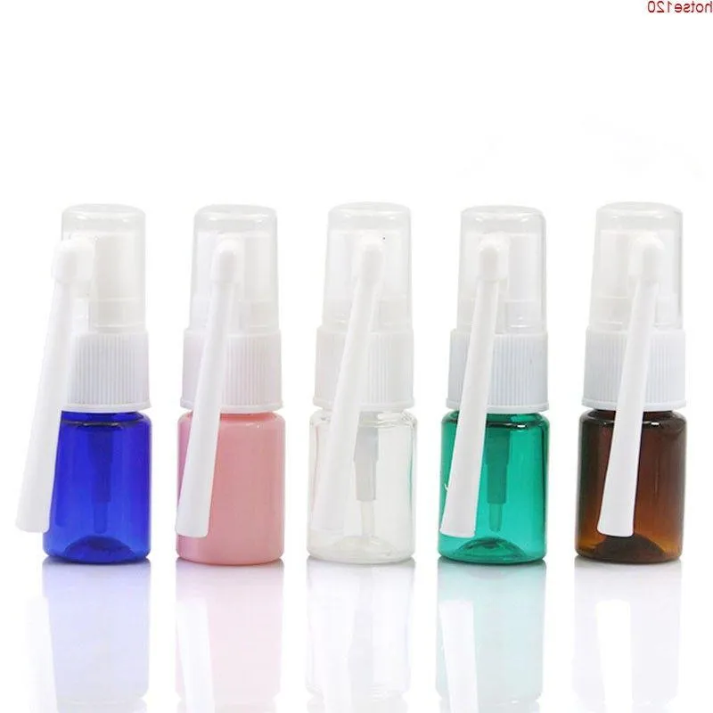 5ml Mini Transparent Rotation Mist Nasal Spray Bottles Empty Refillable Atomizer Plastic Medical Oral Sprayer Bottle 30pcs/lotgoods Vjrbs