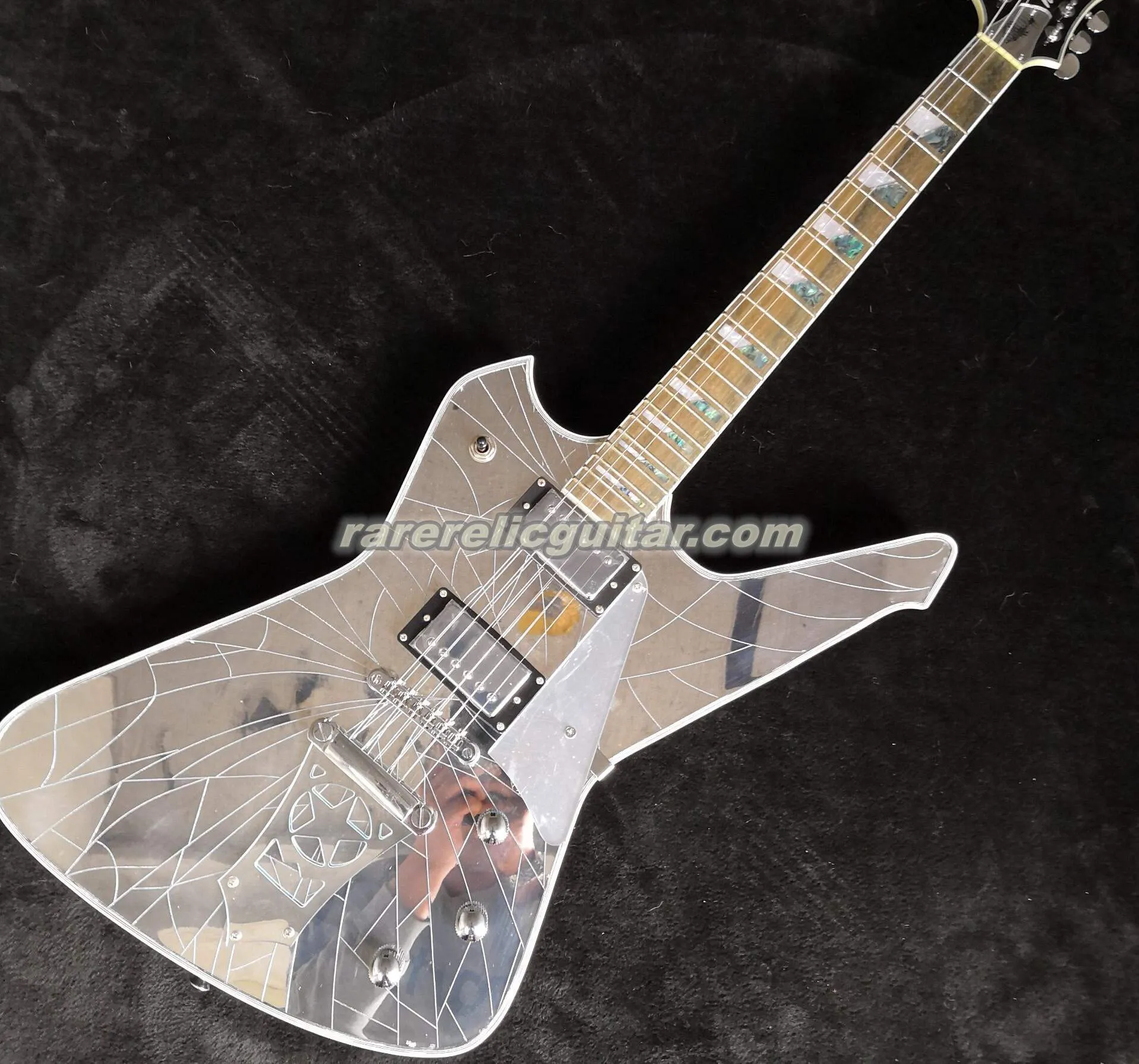 ギター Cracked Mirror_No brand Platinum Ibanez PS1CM Paul Stanley Signature PS Series