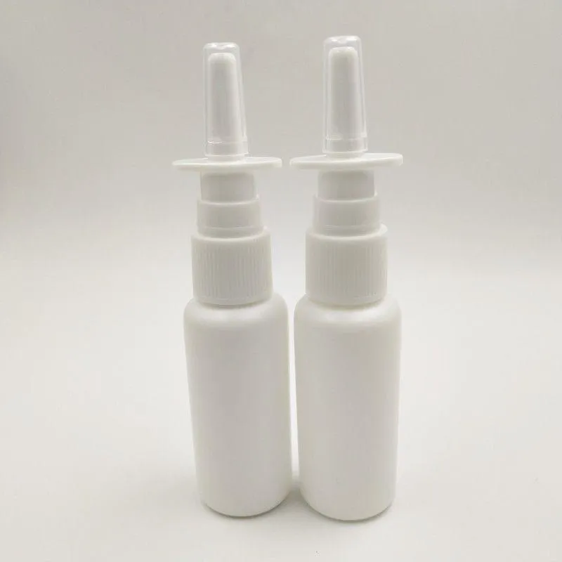 120pcs 30ml/1オンスの白いプラスチック医療鼻スプレーボトルポンプスプレー容器バイアルポット洗浄用途qgpjm