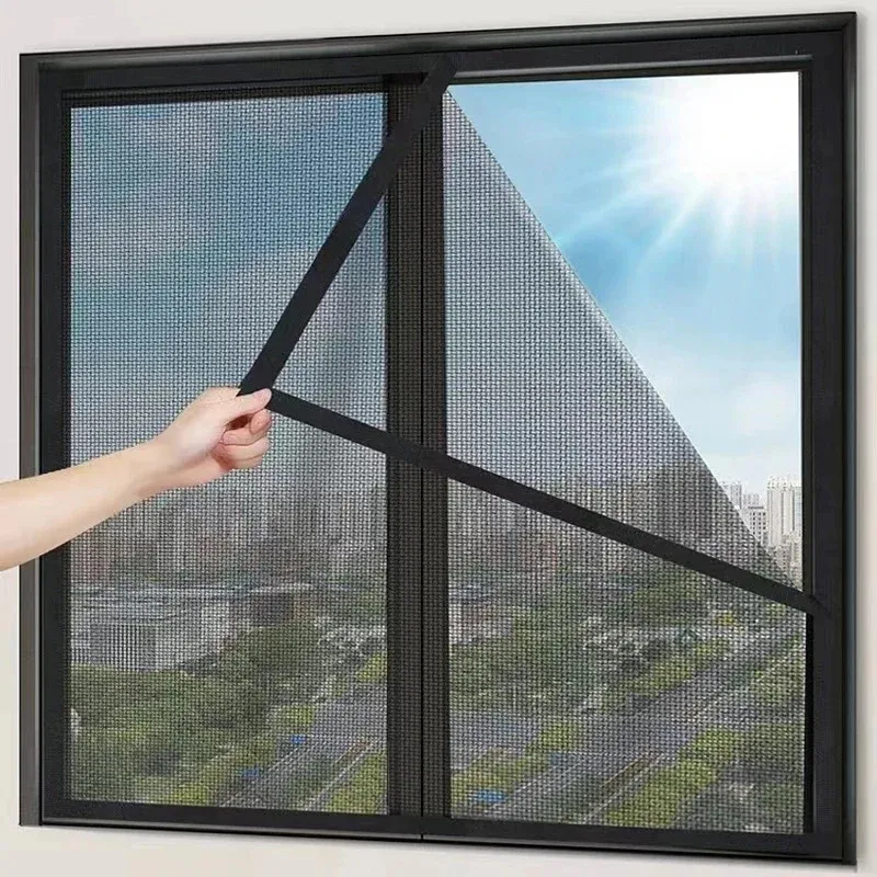 4 Mosquiteros Ajustables Autoadhesivos De Nailon, Protección Contra Mosquitos Y Moscas Para Ventanas, Blanco