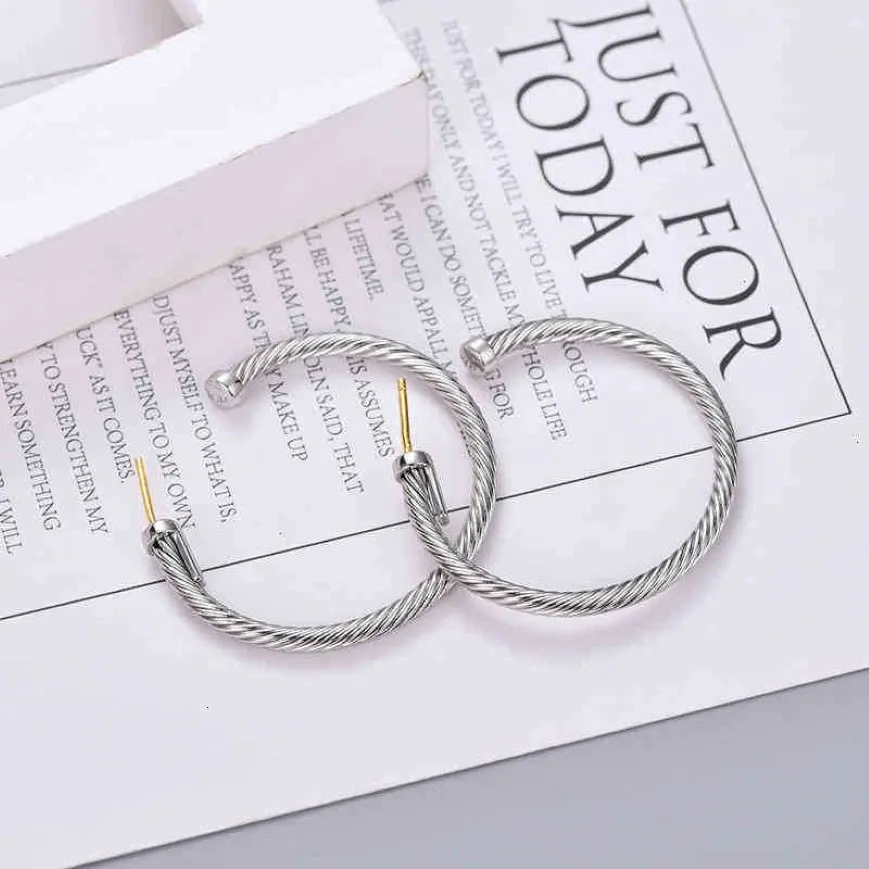 Gold Stud Earring Jewelrys Fashion Hoops White Dy Silver Women Jewelry ed Thread Earrings Designers Versatile Plated Needle T2815