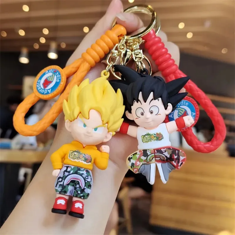 Creative and Personalized Cartoon Keychain Cute Doll Car Keychain Circle Girl Bag Accessories Pendant Couple Small Gift 2024