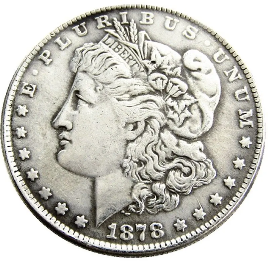 US 1878-P-CC-S Morgan Dolar Gümüş Kaplama Kopya Para Metaller Metal Zanaat Ölümleri Üretim Fabrikası 269i