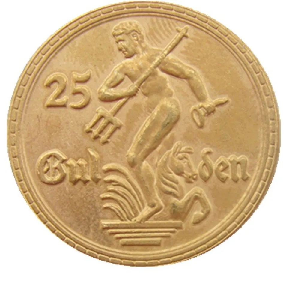 Polen 25 Gulden 1923 Gold Plated Copy Coin Brass Craft Ornaments Replica Coins Home Decoration Accessories241s