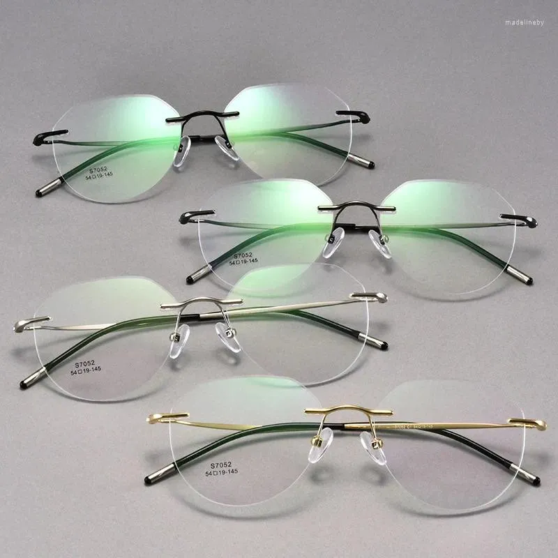 Güneş Gözlüğü Çerçeveleri Ultralight Alaşım Çüreksiz Erkekler Gözlük Çerçeve Kare Gözlükler Miyopi Reçeteli Kadın Optik Göz Cam JDA3179