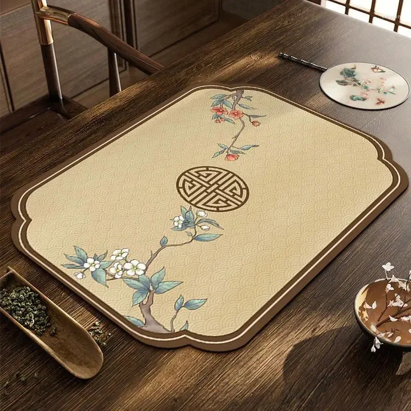 Theeservetten 2024 Vierkante Keuken Retro Drainage En Antislip Creatieve Huishoudelijke Multifunctionele Set Accessoires Kunstgereedschap LF397