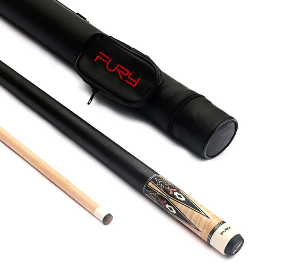 2019 Nieuwe Fury Pool Keu 1175mm 1275mm Tip met Pool Cue Case ProtectorChalksGloveTipCloth4085190