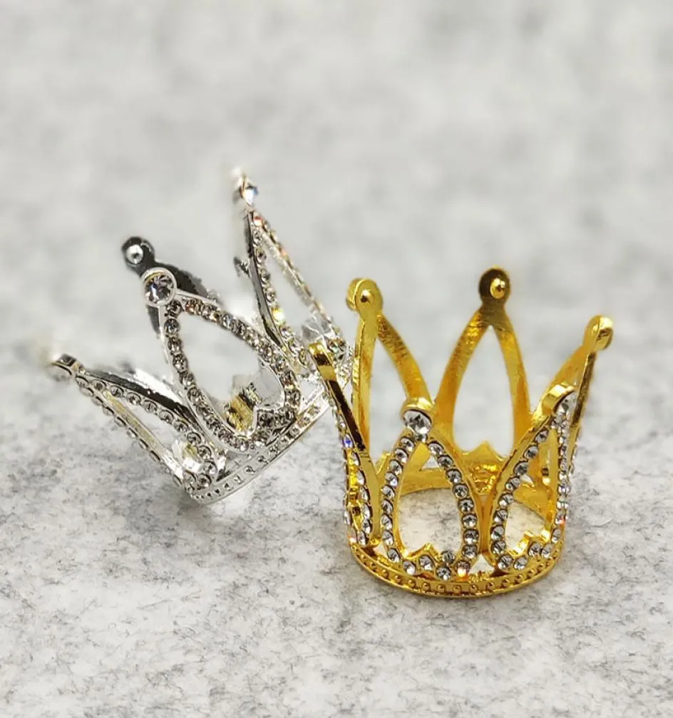 Baby Crown Rhinestone PO POGRAFI PROPS DIY PAINBAND RING mini dekoration Nyfödd guld silver minnesmärke huvudbonad m32758125551