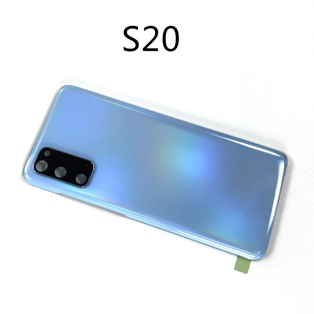 Substituição da caixa da tampa de vidro da bateria traseira para SAMSUNG Galaxy S20 S20 Plus Vidro traseiro traseiro com logotipo