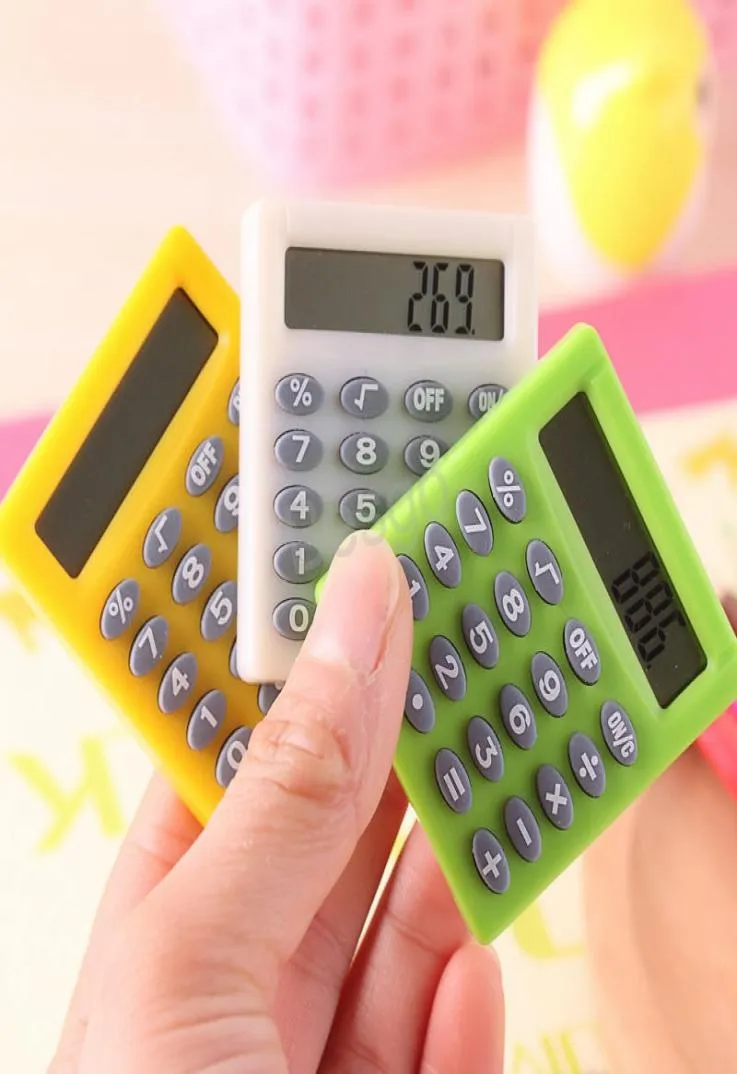 Elektroniskt nummer Mini Calculators Student Exam Pocket Plastic Calculators Portable School Business Finance Calculate Supplies BH51970181