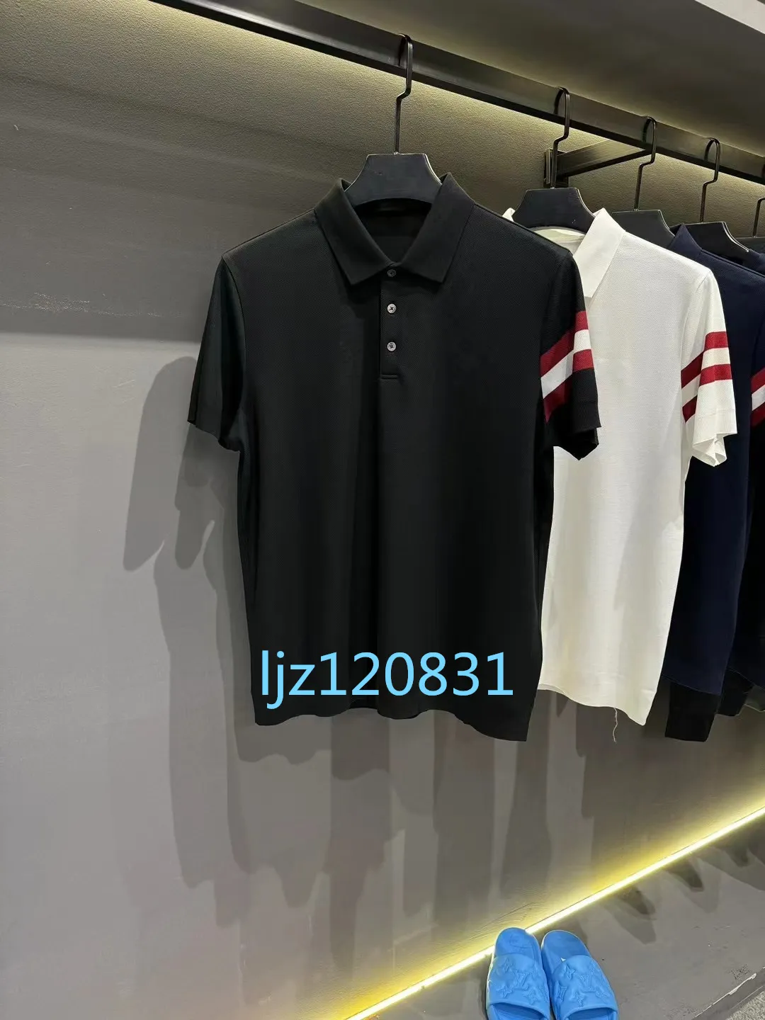 Camisa POLO informal transpirable y que absorbe el sudor para hombres de moda de algodón de fibra larga, camisa de manga corta de negocios, camiseta Hellstar, polo, camiseta de diseñador