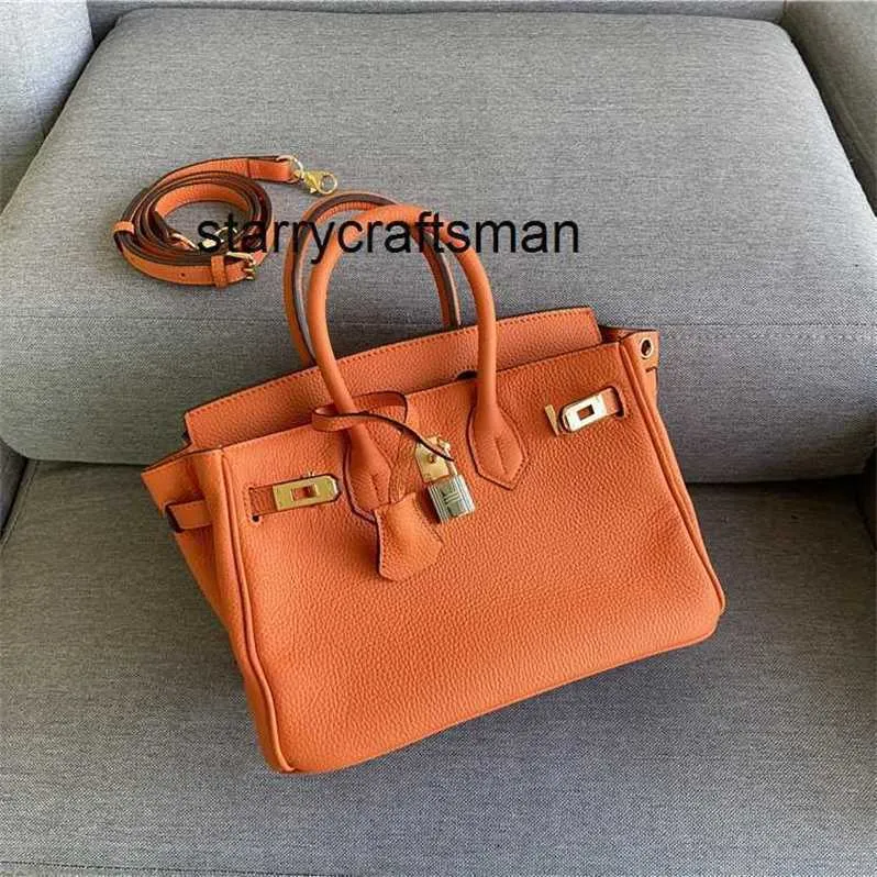 Borsa da donna l Borsa in pelle di vacchetta con strato superiore Borsa da donna nuova portatile Borsa da pendolarismo leggera di lusso con una spalla diagonale H3ET