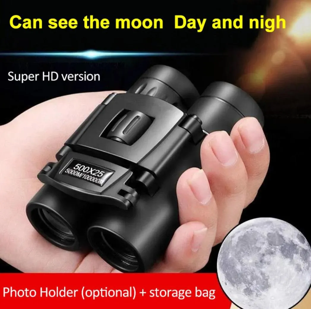 Mini مناظير 500x25 Micro Telescope HD HD Lenses Ponstical Glass Focus مع حامل الهاتف Take Picture Video Tool F4441374