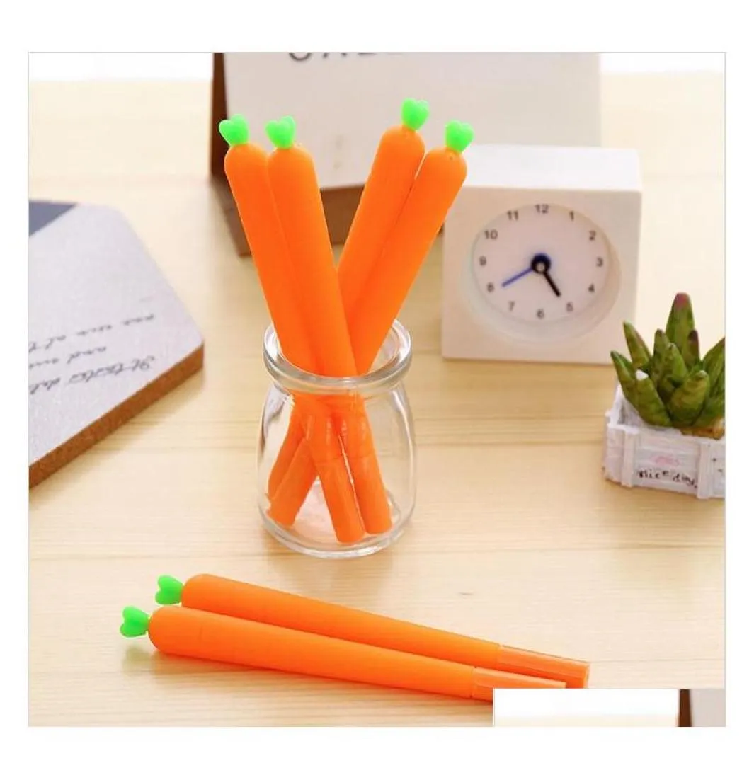 Cute Black Refill Neutral Pen Stationery Korean Personalized Signature Gel Pens Student Carrot WaterBased Pen 9Q3D36214869