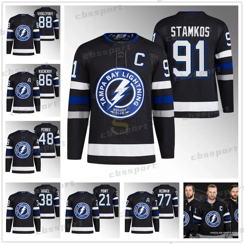 Steven Custom Men Women Youth Tampa''Bay''Lightning''third Jersey Nikita Kucherov Vladislav Namestnikov Andrei Vasilevskiy Brayden Point Hedman Tampa Bay Colton