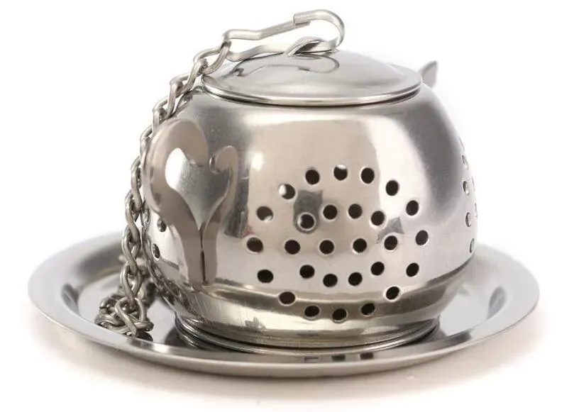 Tea Infuser 3.8CM Teapot shaped 304 Stainless Steel Herbal Pot Tea Infuser Strainers Filter Tea Ball