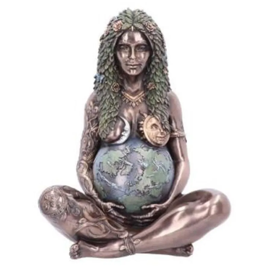Statue de la terre mère Gaia, déesse de la terre, ornements, artisanat, maison, salon, étude, jardin, statue en résine, art déco245o
