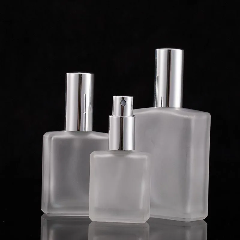 30/50 / 100 ml Refillable Perfume Bouteille Voyage Verre Atomizer l'atomiseur de parfum givré transparent F2287 MUXEE KTVHO