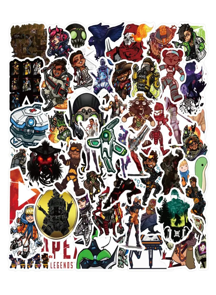 50PCS Cartoon Anime Sticker Decals Kids Toy Apex Legends DIY Waterproof Luggage Skateboard Laptop Guitar Game Car Wall9506081