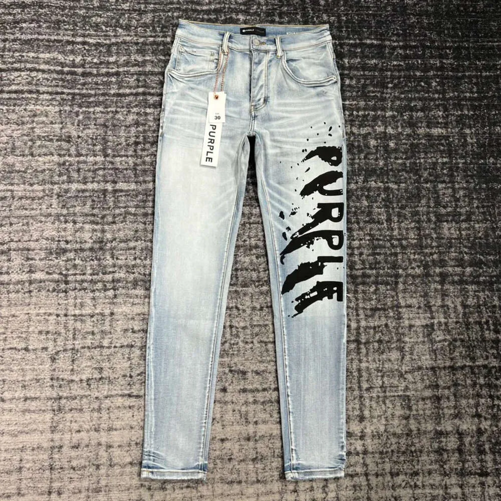 Jeans Violet Designer Je Ksubi Je Slim Fit Pantalon Marque Jnco Je Hole Nouveau Style Baggy Je Broderie Auto Culture Petits Pieds Mode Denim 859