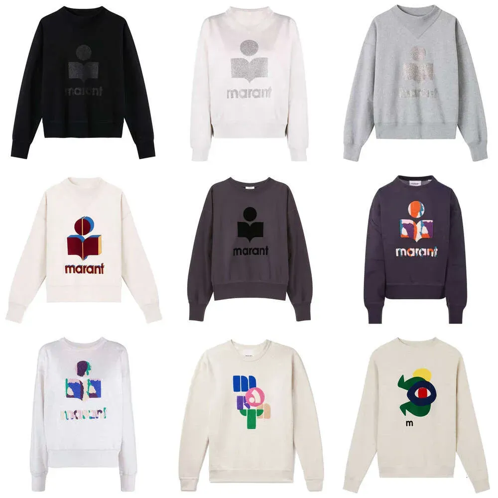 Isabel Marants Sweat à capuche Isabels Marant New Sweat-shirt Letter Pinter Print Isabels Marant Pullover Sweat à capuche