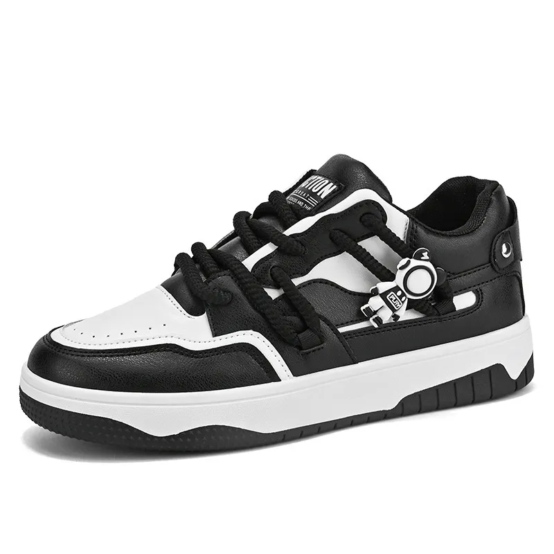 Chaussures de skateboard pour hommes, nouvelle tendance, nouveau Design, semelle épaisse, en cuir résistant à l'usure, respirantes, chaussures de sport de loisirs